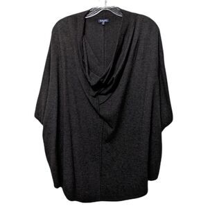 SPLENDID Gray Wool Cashmere Blend Cowl Neck Poncho Sweater XS/S
